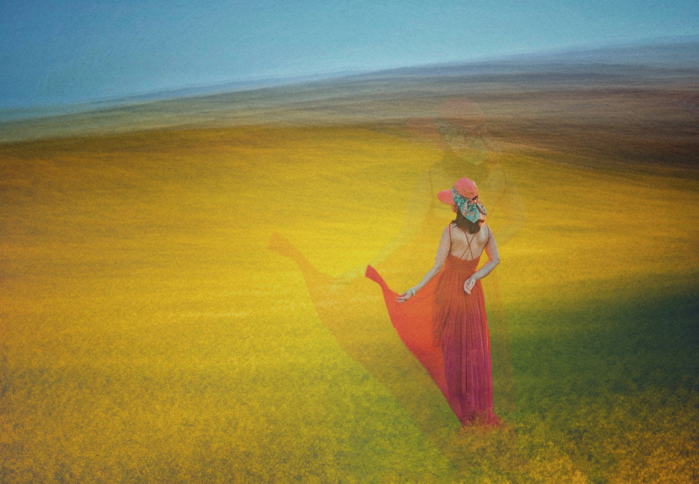 Woman in Golden Field by Molly Fu APA — canvas wall art