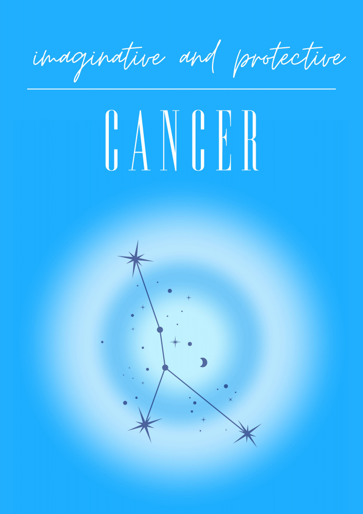 Imaginative Cancer Zodiac by Amélie — canvas wall art