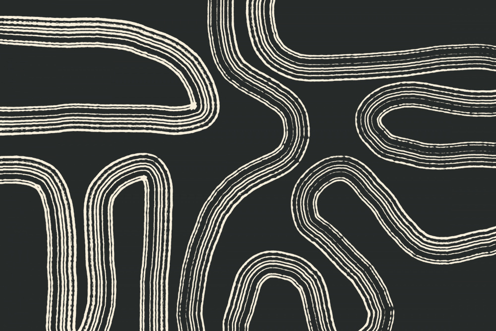 Black and White Line Patterns by uplusmestudio — canvas wall art