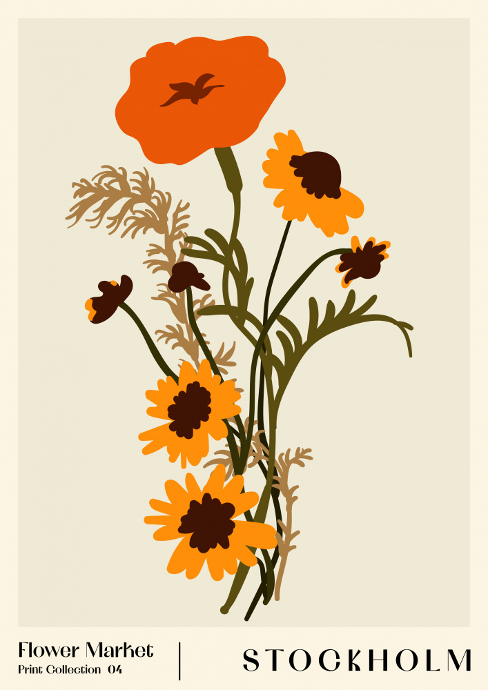 Flower Market. Stockholm by NKTN — canvas wall art
