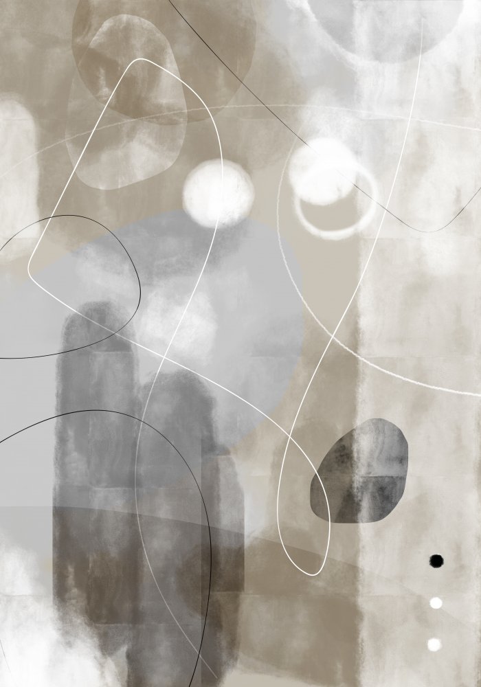 Organic Neutral Shapes by Old Artists Studio II — canvas wall art