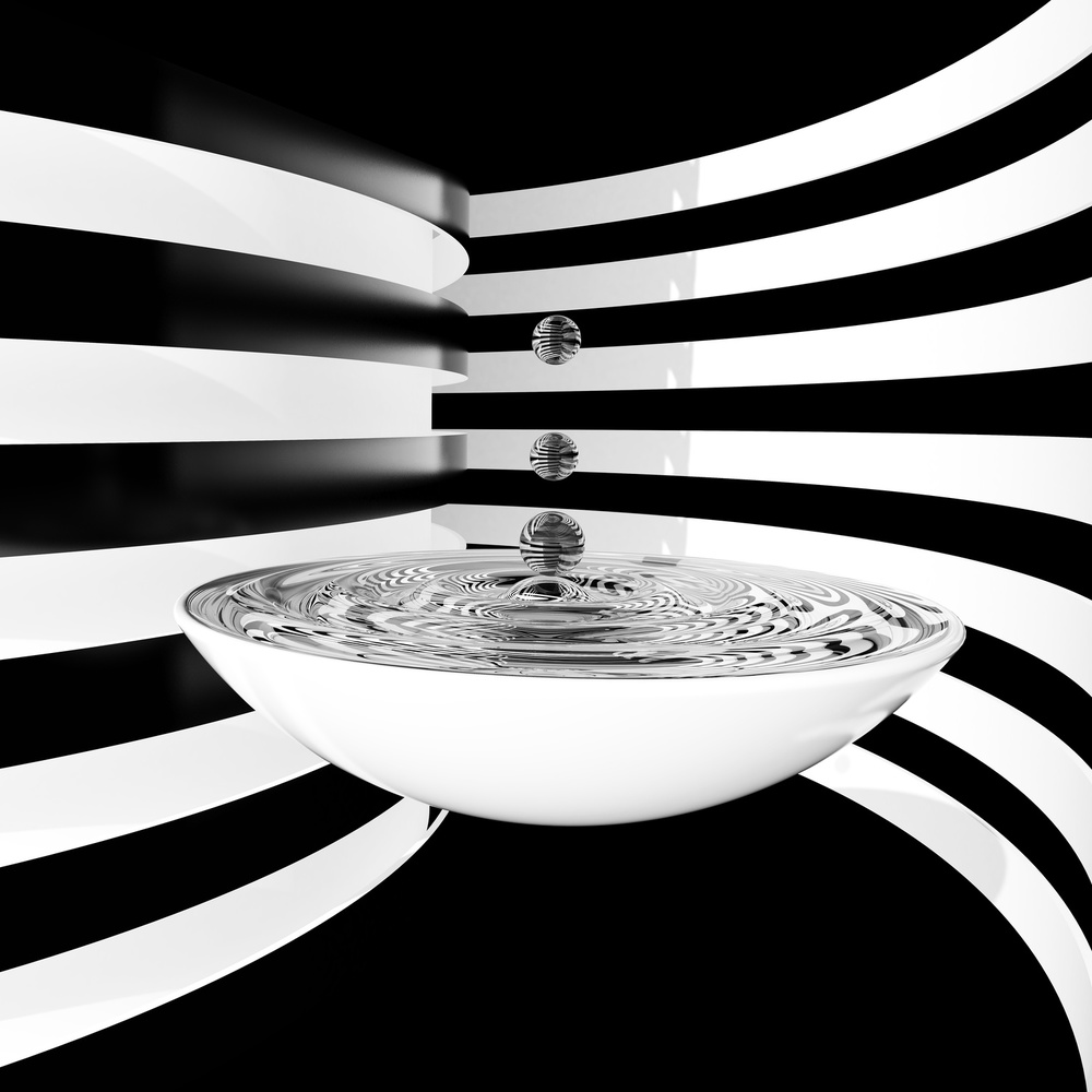 Monochromatic Water Zen by Antonyus Bunjamin (Abe) — canvas wall art