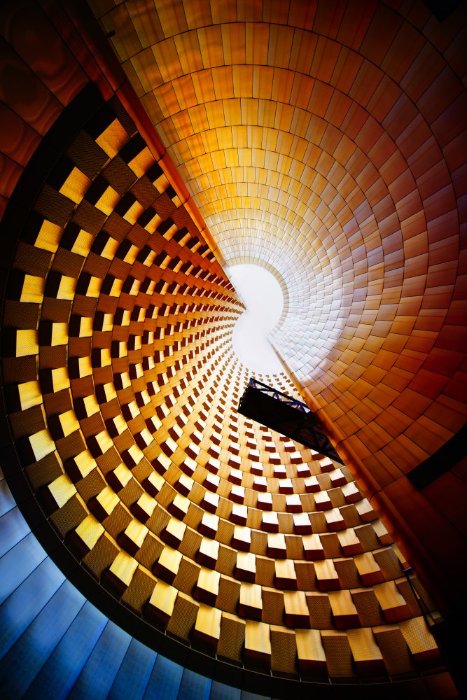 Vibrant Light Tunnel by Manu Allicot — canvas wall art