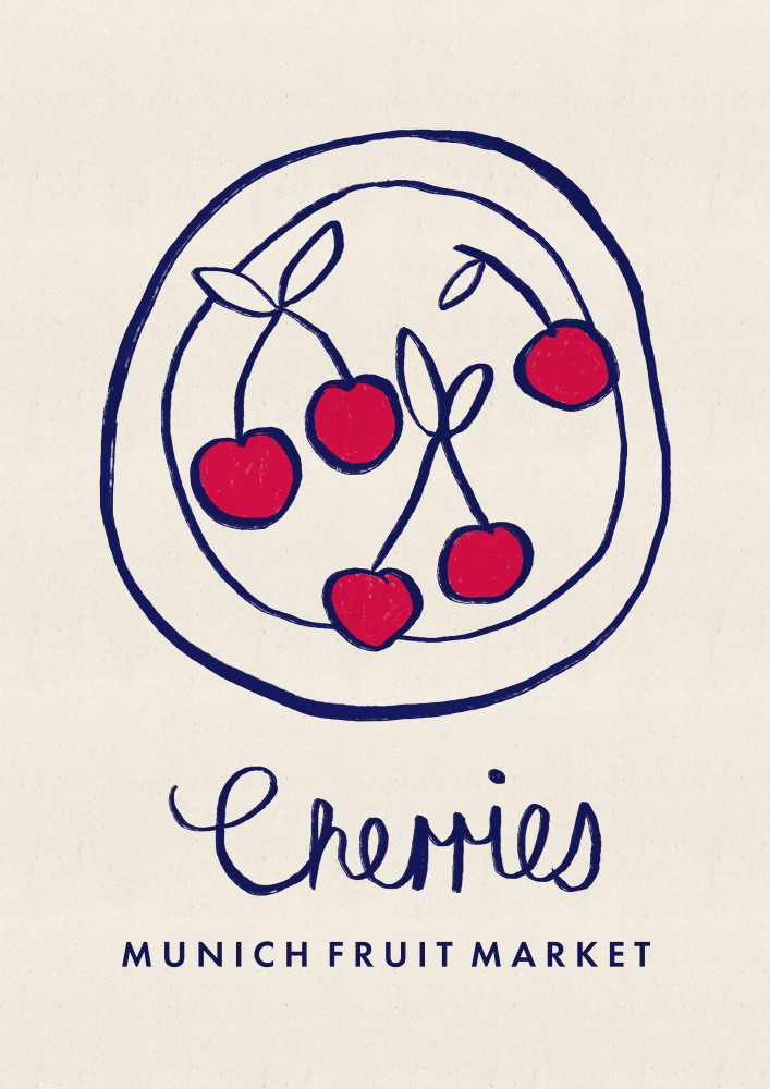 Munich Cherry Market by Dirkie Nell — canvas wall art