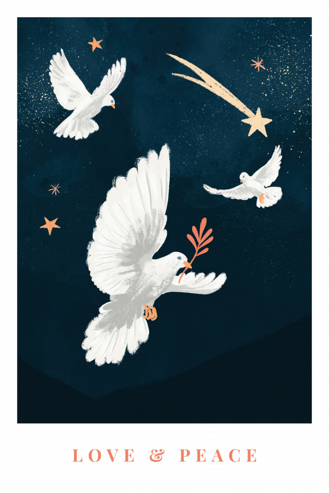 Love & Peace by Goed Blauw — canvas wall art
