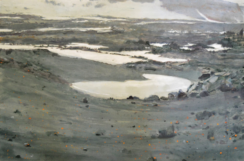 Stark Tundra Landscape by Karin Bos — canvas wall art