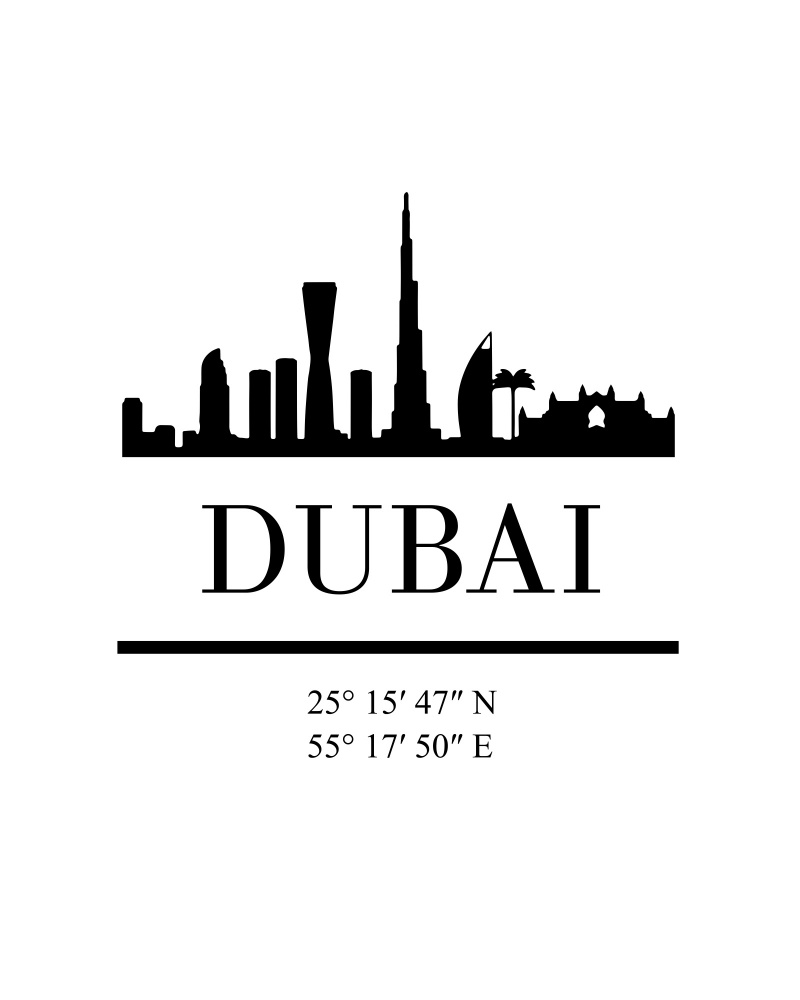 Dubai City Skyline by Emiliano Deificus — canvas wall art