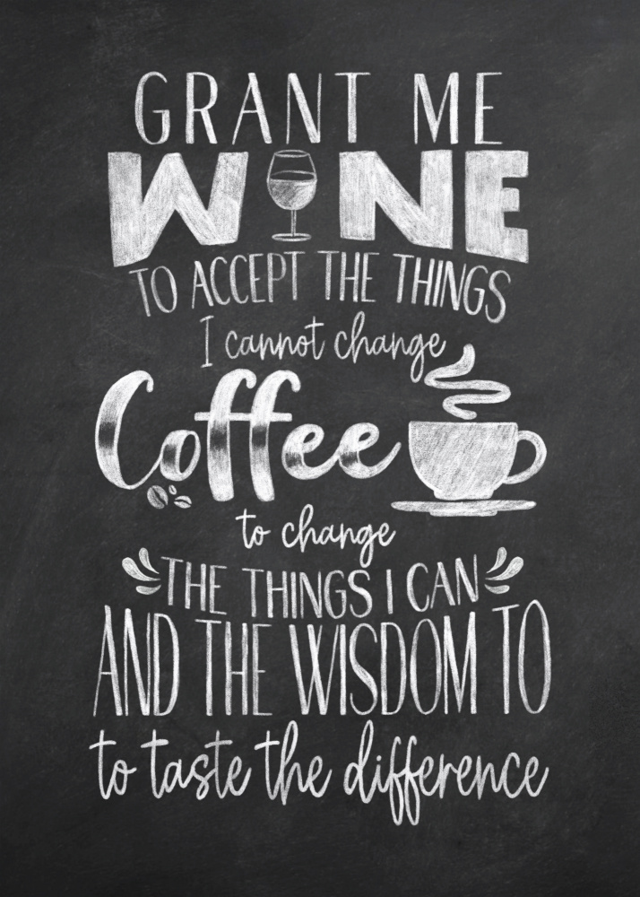 Wine and Coffee by ByKammille — canvas wall art