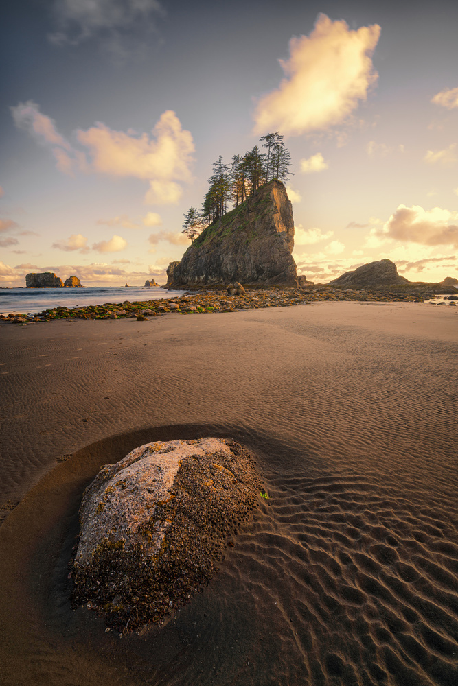 Tranquil Sea Stacks by Clara Gamito — canvas wall art