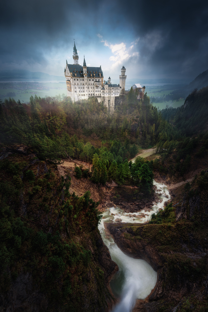 Dramatic Mountain Castle by Juan Pablo de Miguel — canvas wall art