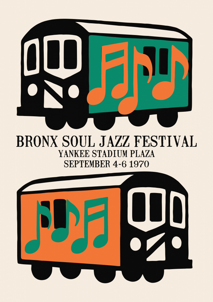 Bronx Soul Jazz Subway by Patryk Krygowski — canvas wall art