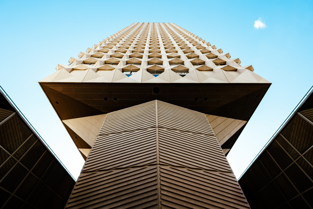 Brutalist Tower Ascent by Hervé Loire — canvas wall art