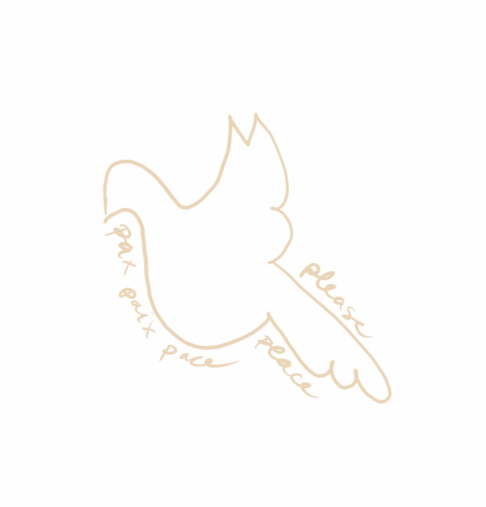**Peace Dove Outline** by Carola Cedell — canvas wall art