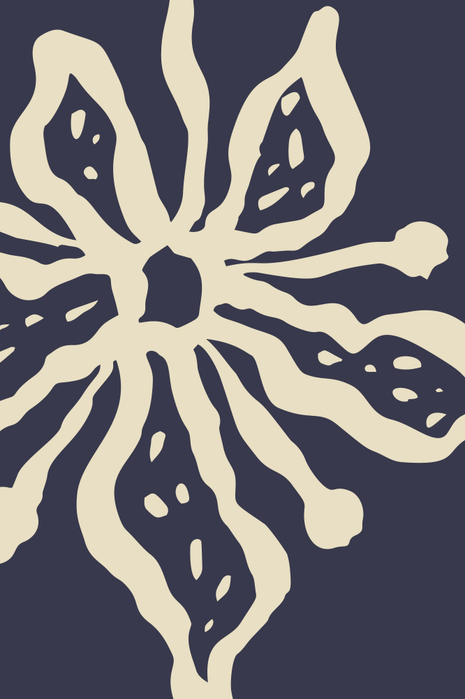 Modern Indigo Bloom by Anna Rose — canvas wall art
