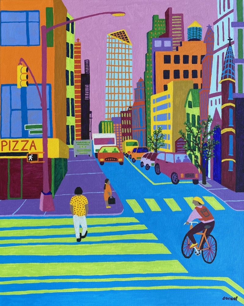 In the City by Sue Graef — canvas wall art