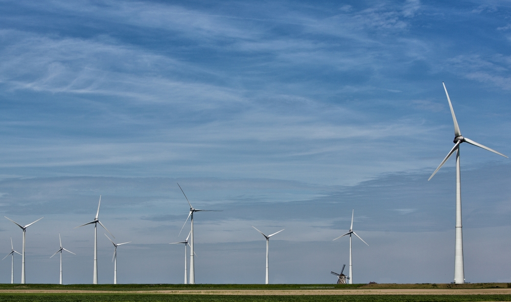 Wind Turbines Old And New by Max Witjes — canvas wall art