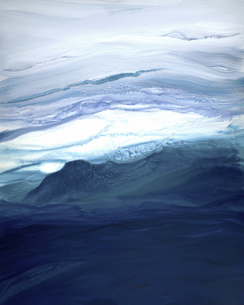 Abstract Ocean Layers by Teodora 'Teo' Guererra — canvas wall art
