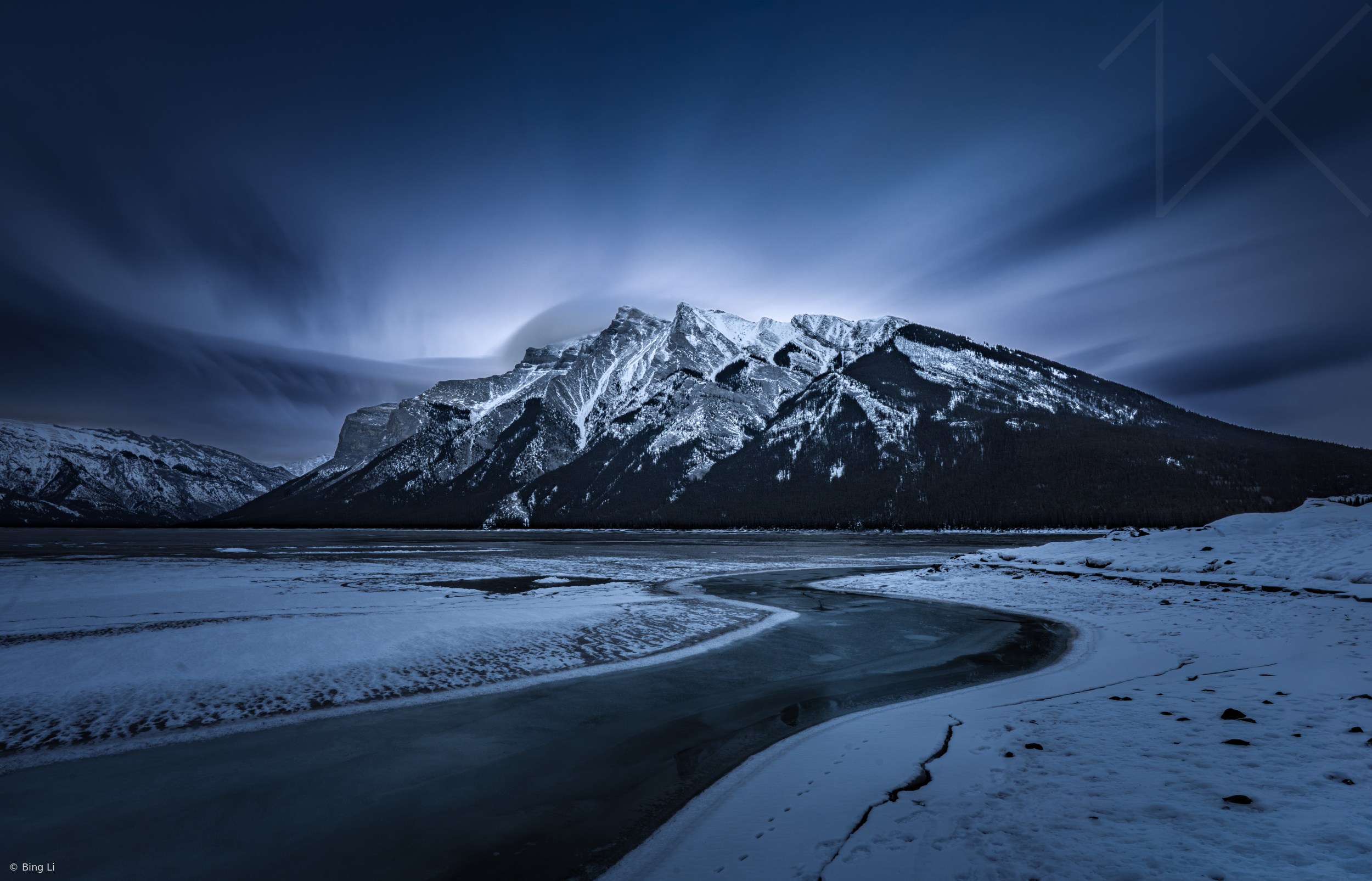 A winter scenery at Rocky Mountain