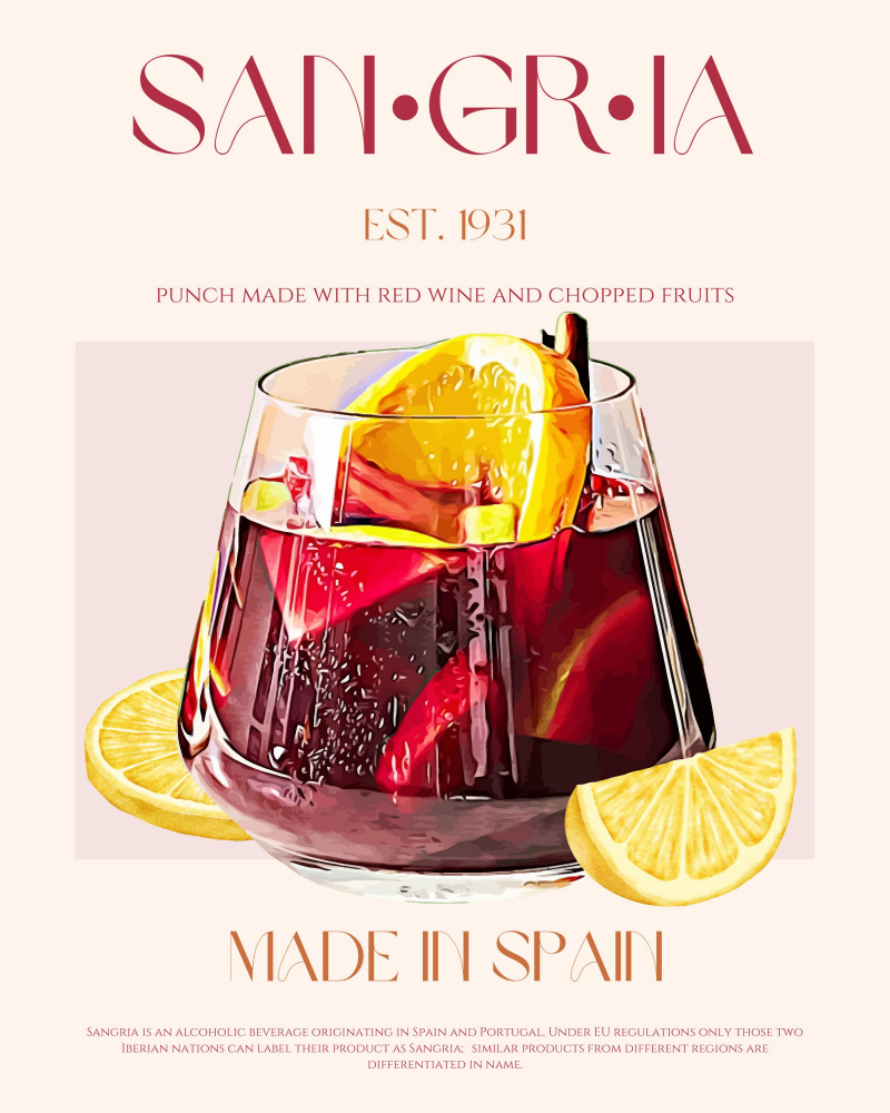 Spanish Summer Sangria by Nazma Khokhar — canvas wall art