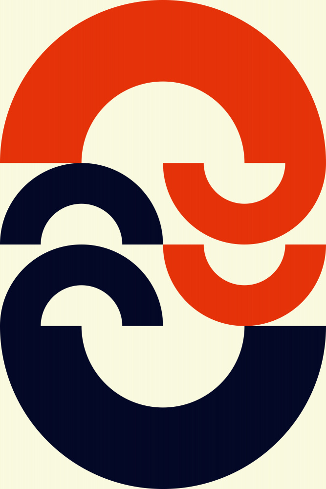 Modern Geometric Arcs by Petr Strnad — canvas wall art