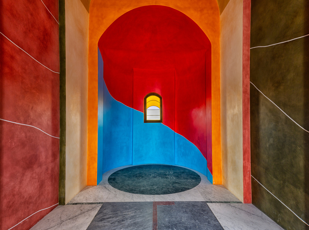 Vibrant Geometric Archway by Paolo Bolla — canvas wall art
