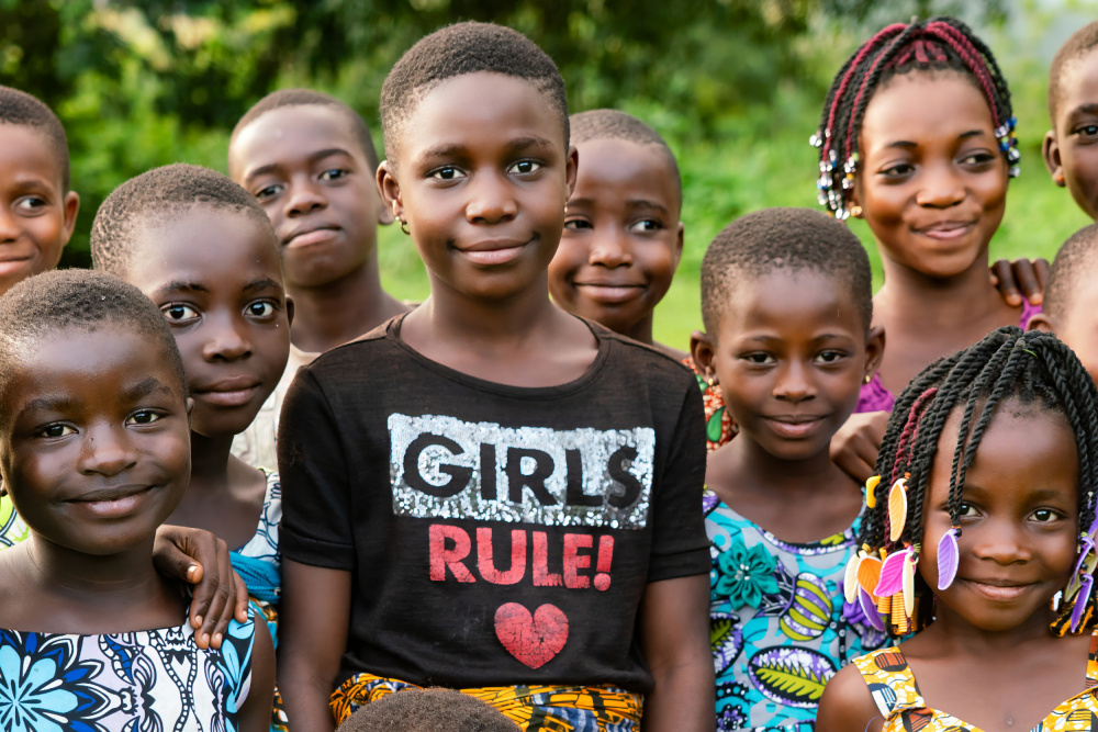 Smiling African Children by Florent Dirk Thies — canvas wall art