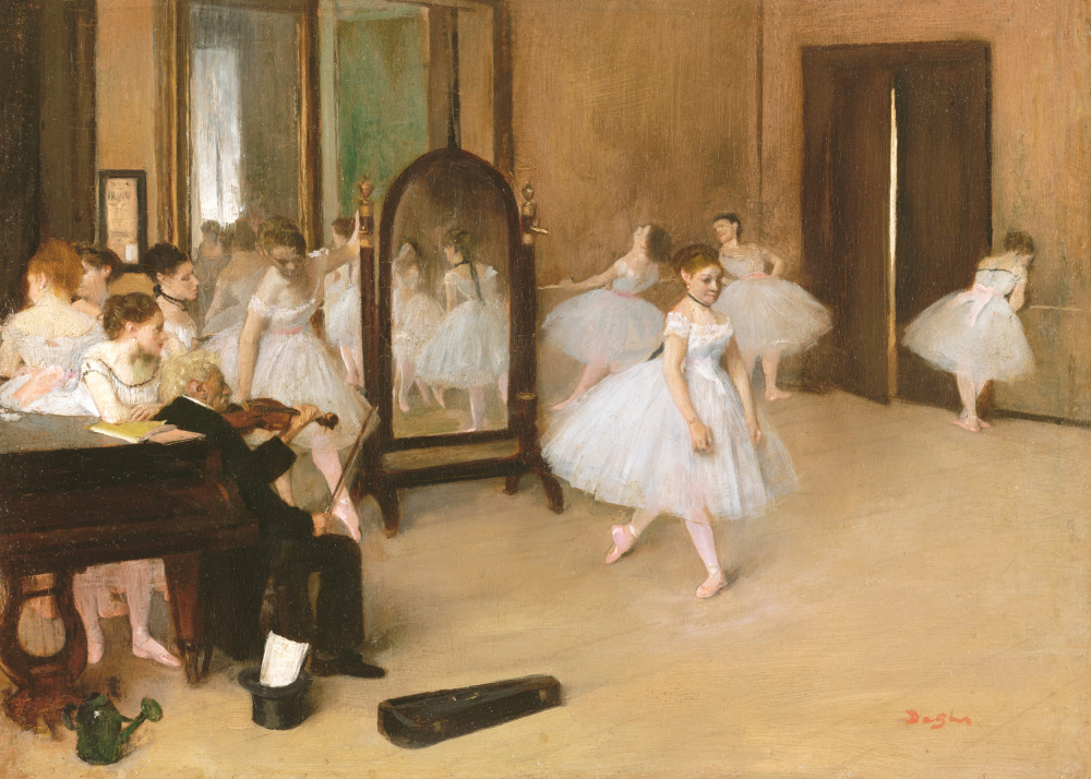 The Dancing Class by Edgar Degas — canvas wall art