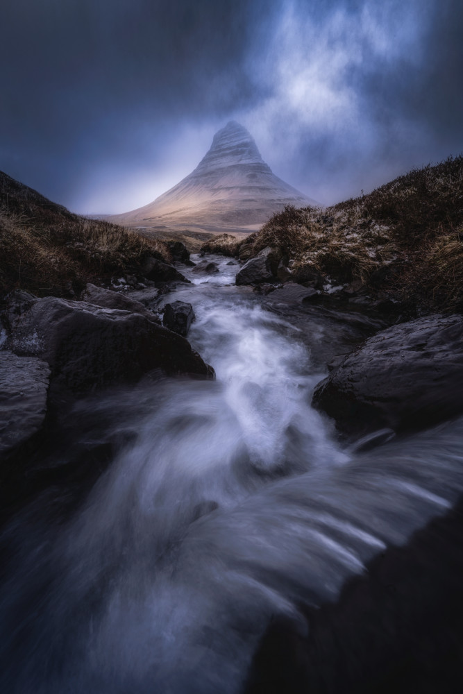 Ethereal Kirkjufell Mountain by Marian Kuric QEP — canvas wall art