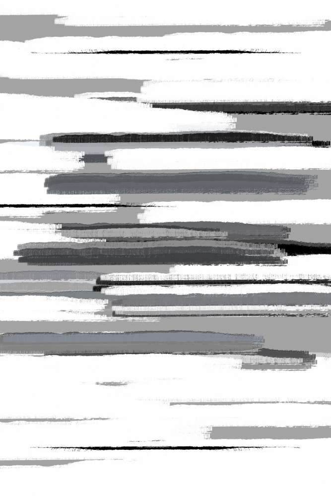 Grey Abstract Strokes by Fun Qui — canvas wall art