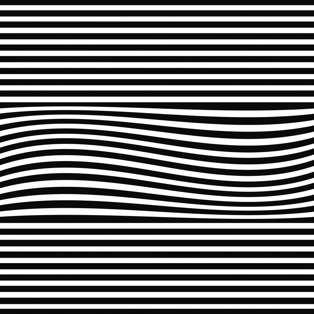 Wavy Optical Stripes by Carlos Perez Del Moro — canvas wall art