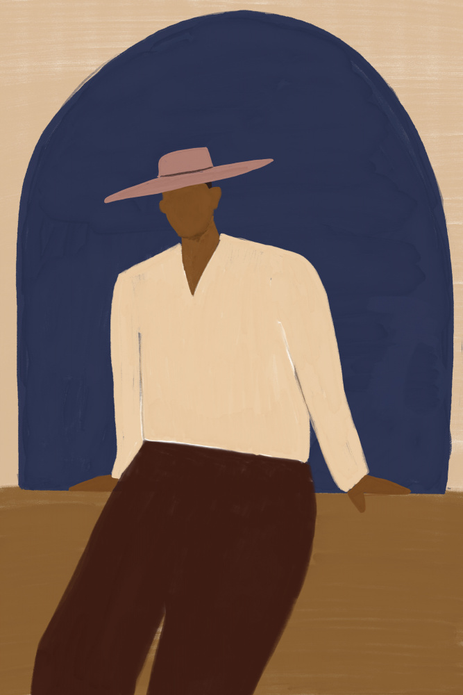 Man In Blue Arch by The Art Concept — canvas wall art