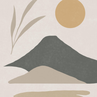 Minimalist Mountain Sun