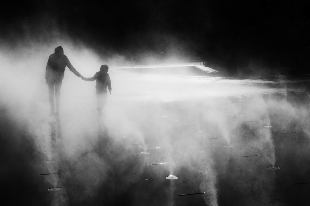 Walking Through Mist by Eric Drigny — canvas wall art