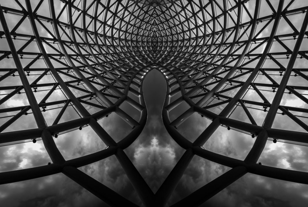 Modern Geometric Symmetry by Isam Telhami — canvas wall art