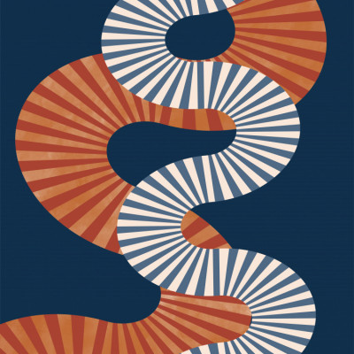 Winding Pattern In Retro Colors