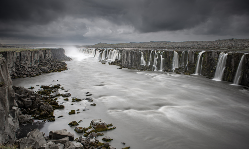 Dramatic River Waterfalls by Andrea Auf dem Brinke — canvas wall art