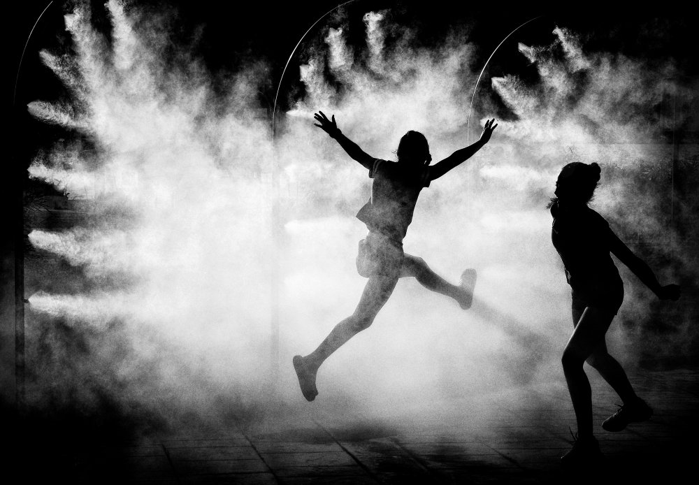 Dancing Girls In Smoke by Samanta Krivec — canvas wall art