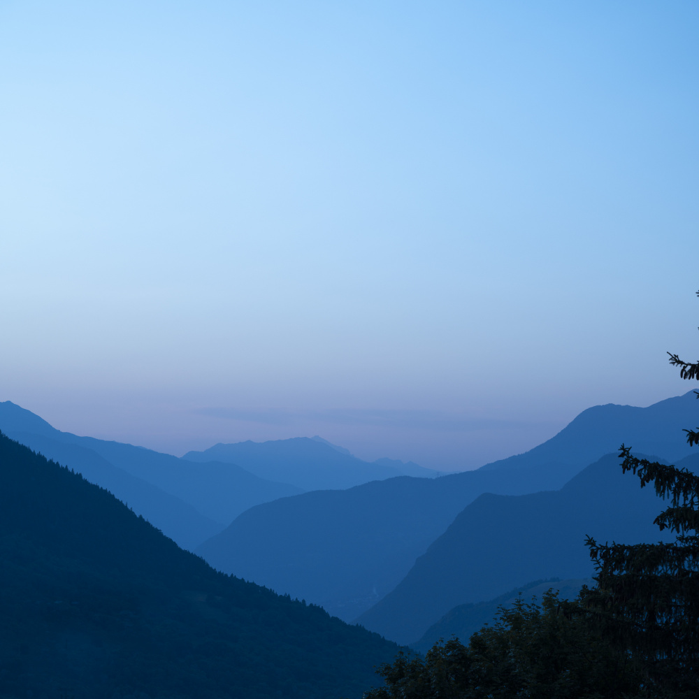 Twilight Mountain Layers by Christa Stroo — canvas wall art
