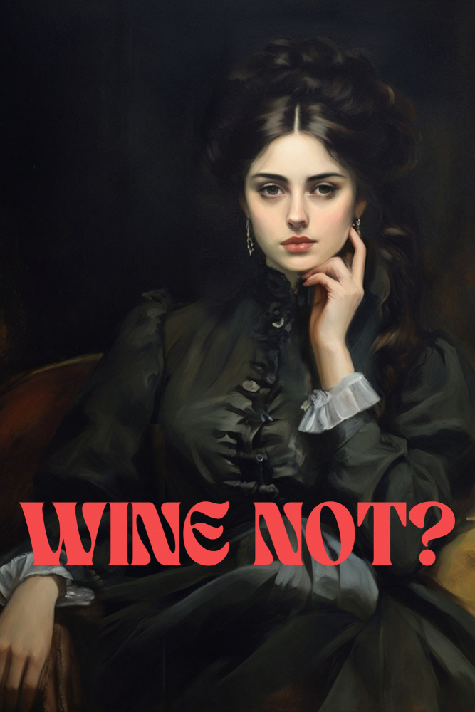 Classic Wine Not Lady by The Art Concept — canvas wall art