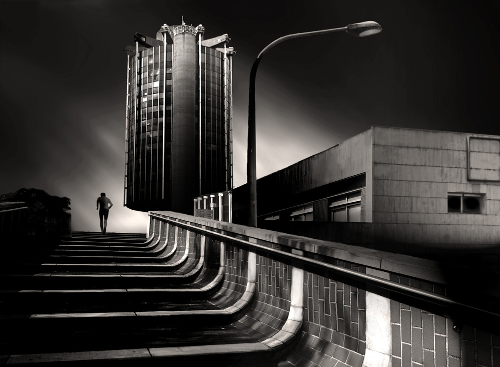 Solitary Urban Climb by Pierre Bacus — canvas wall art