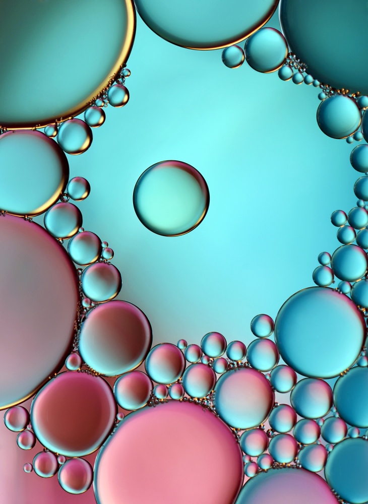 Vibrant Oil Bubbles by Heidi Westum — canvas wall art