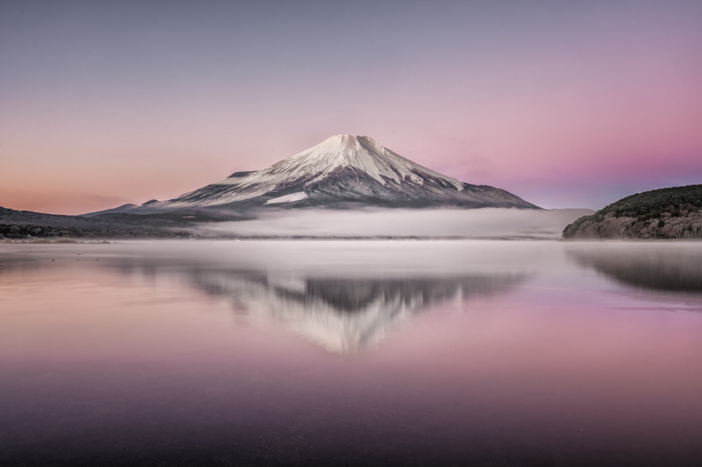 Mount Fuji Misty Reflection by Daiki Suzuki — canvas wall art