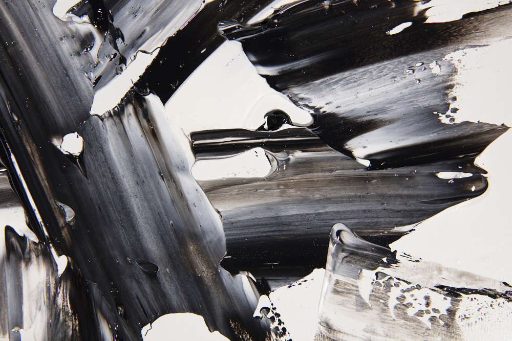 Abstract Monochrome Strokes by Julia Ramiro — canvas wall art