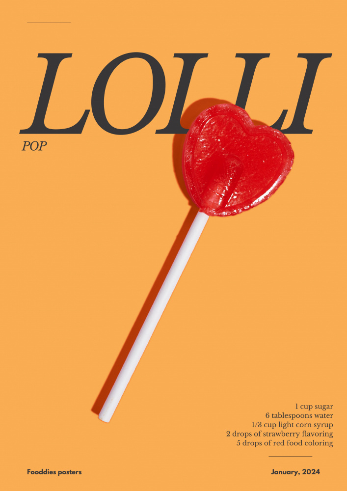 Sweet Heart Lollipop by Julia Ramiro — canvas wall art