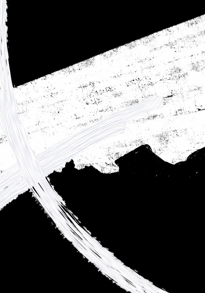 Abstract White Brushstrokes by Yuli Saputra — canvas wall art