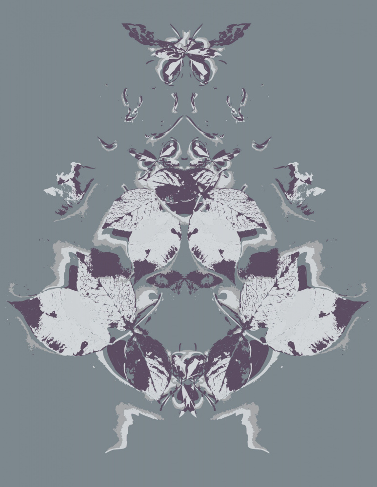 Abstract Botanical Symmetry by Michele Frechette — canvas wall art