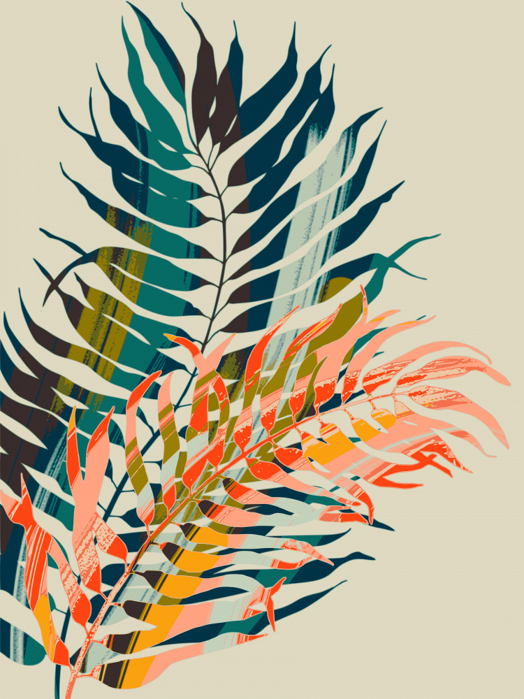 Colorful Tropical Foliage by Annick — canvas wall art