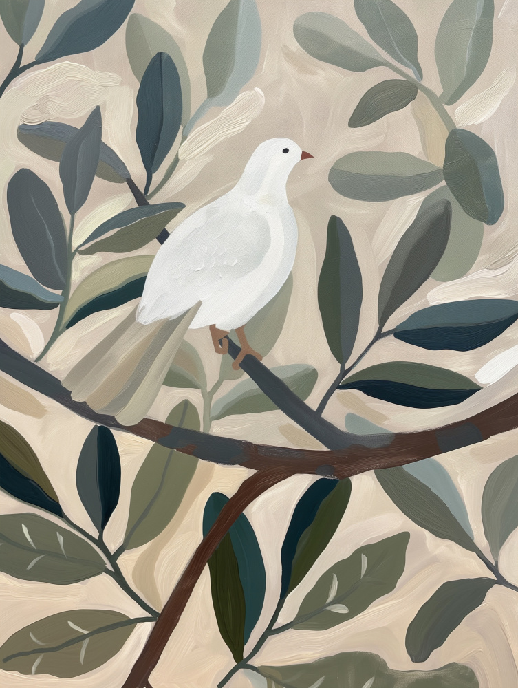 Olive Branch Dove by SHANDU — canvas wall art