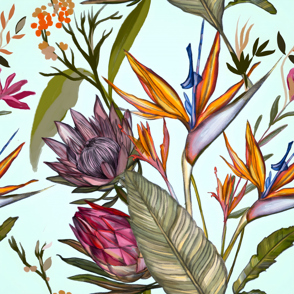 Vibrant Tropical Bloom by Josie George — canvas wall art