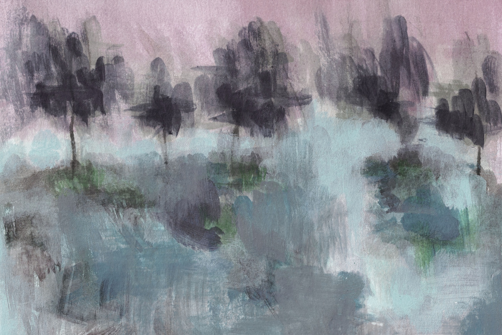 Misty Forest Abstraction by Lori Ann Folz — canvas wall art